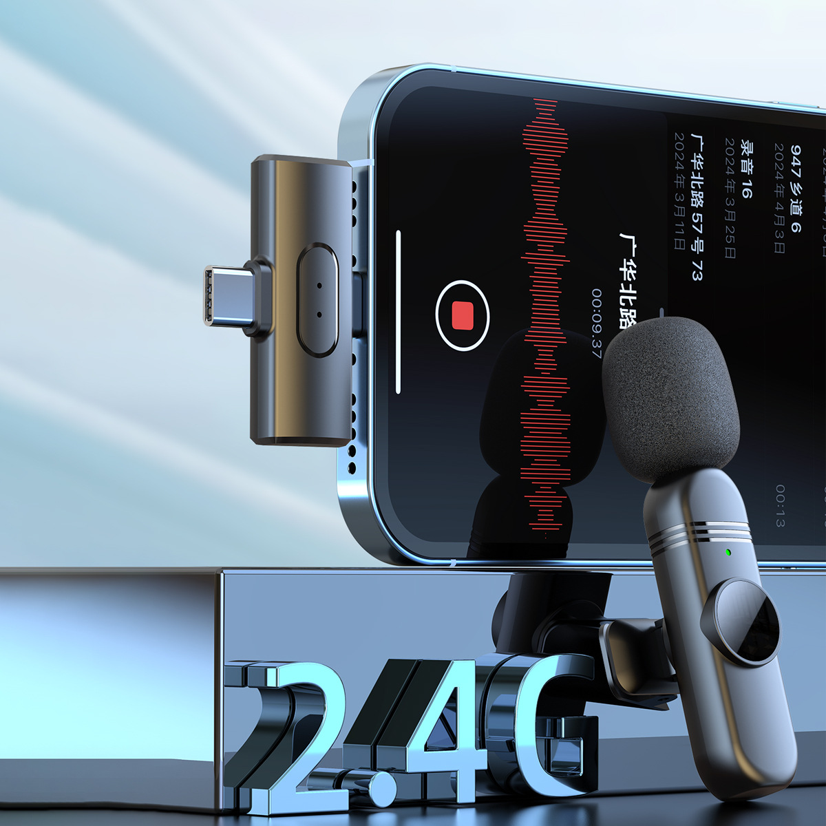 Private Mold New S65 Wireless Lavalier Microphone Live Streaming Recording Vlogging Outdoor Noise Reduction Recording