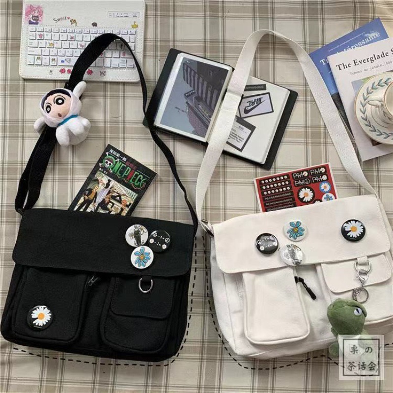 2026 new canvas bag women bag crossbody bag small daisy cute single shoulder large capacity school bag