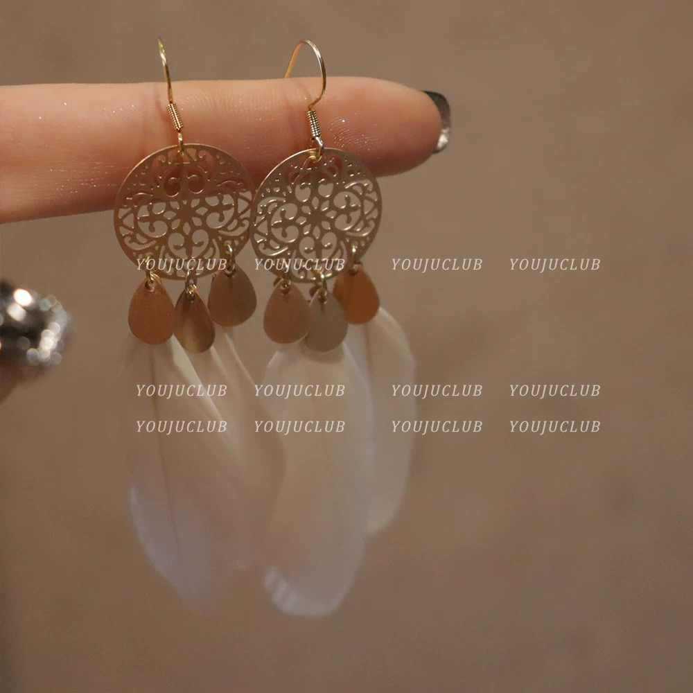 Bohemian Style Earrings Women Ethnic Ear Accessories Vacation Style Earrings Xinjiang Tibet Yunnan Exotic Tassel Accessories