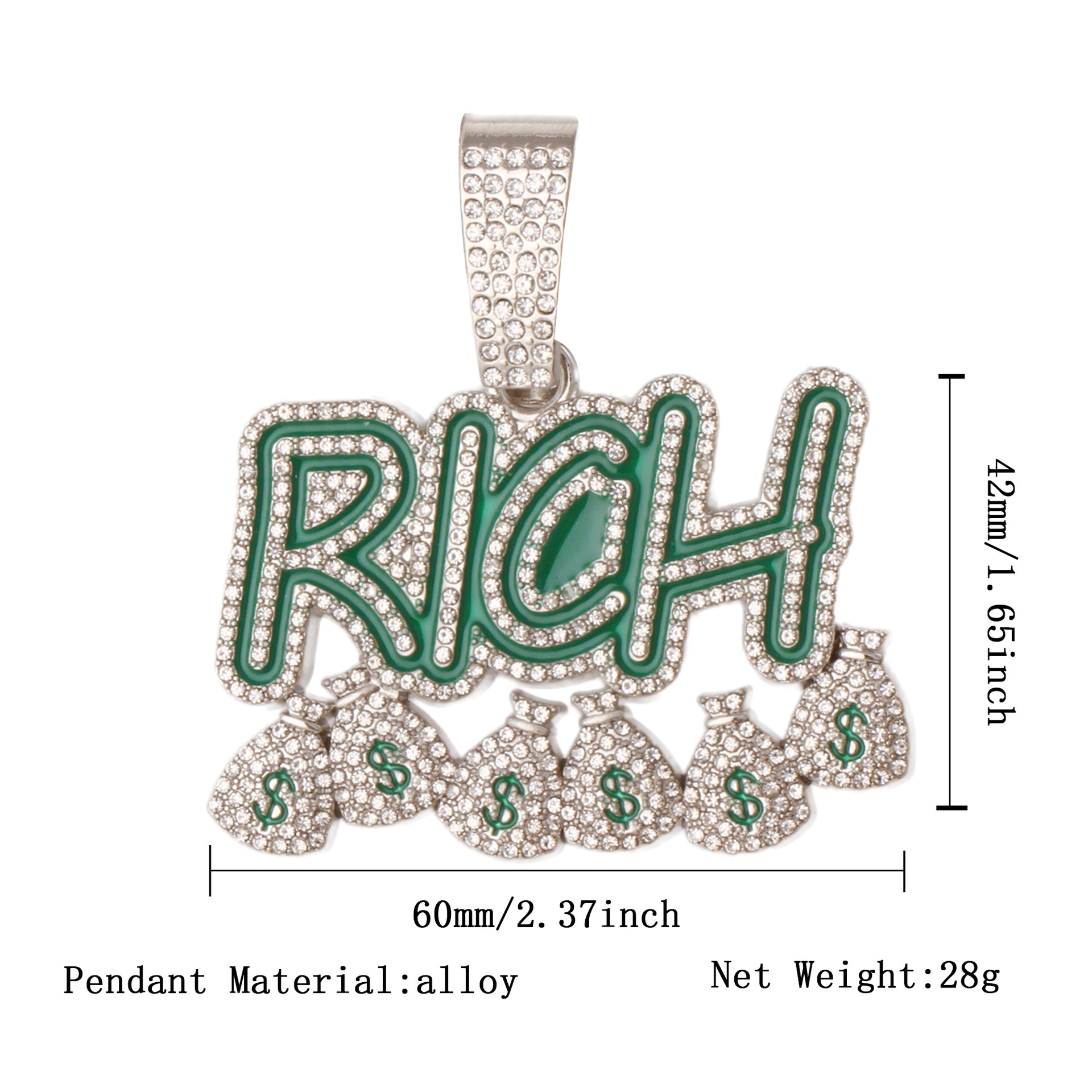 银色RICH吊坠