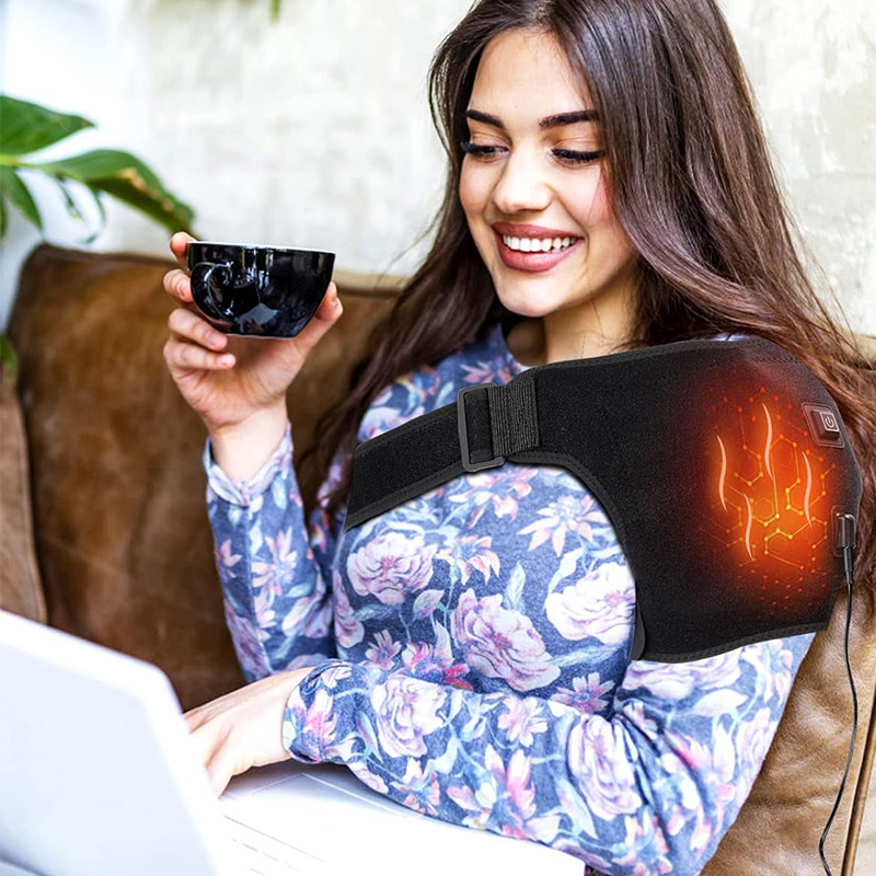 UBS Mugwort Electric Heating Shoulder Support Therapy Electric Heating Charging Heat Compress Shoulder Joint Support Single Shoulder Cold Protection Shoulder Neck