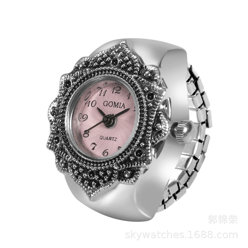//EB Rivet Heart Octagonal Ring Watch