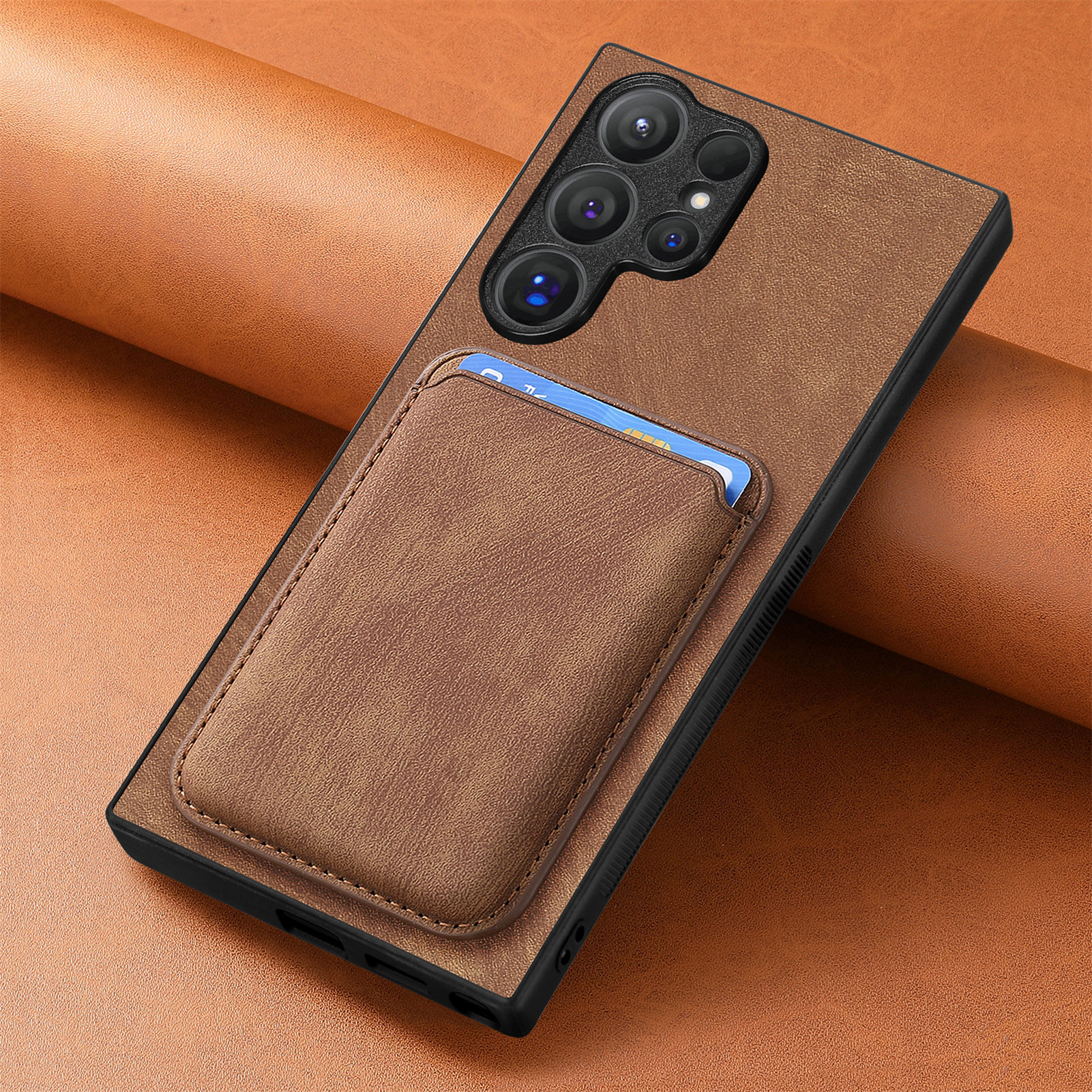 For Samsung S26 Ultra phone case anti-drop leather phone case protective case full coverage S24 leather case