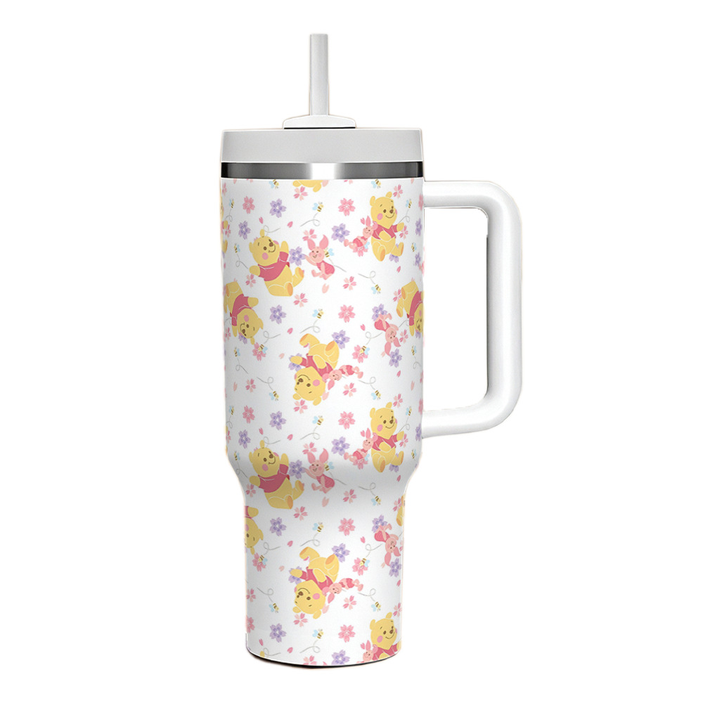 New printed bear 40oz second generation handle car cup thermal Winnie large capacity ice霸 cup 3D printing
