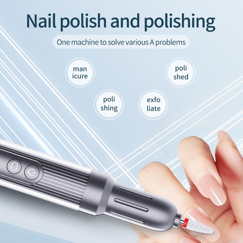 Electric Nail Drill for Removing Dead Skin, Polishing, Gel Polish Removal, Rechargeable Nail File