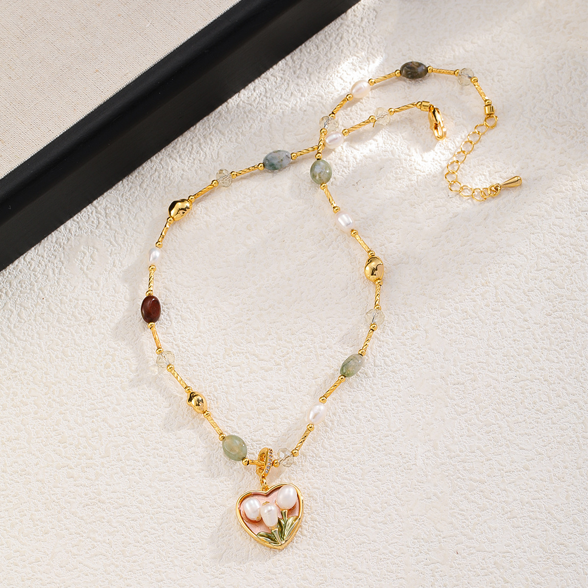 NALA New Chinese Style Accessories Freshwater Pearl Necklace Accessories Women Natural Stone Necklace Niche Clavicle Chain