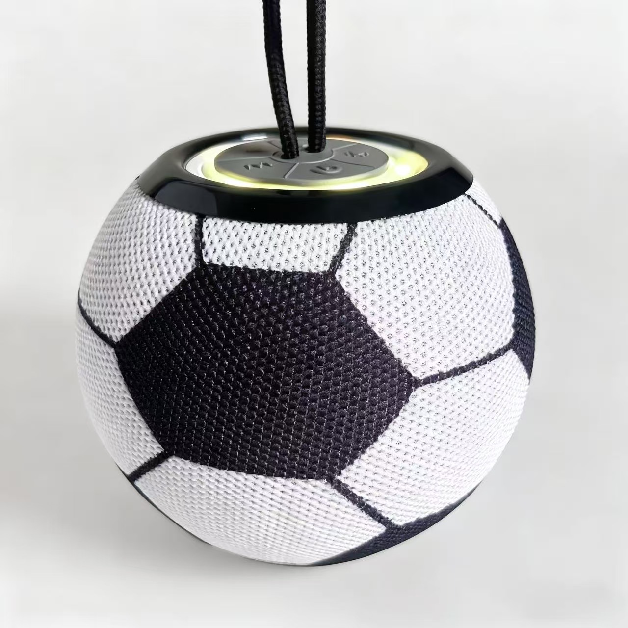 World Cup Fabric Round Gift Portable Desktop RGB Lighting Outdoor Subwoofer Bluetooth Speaker