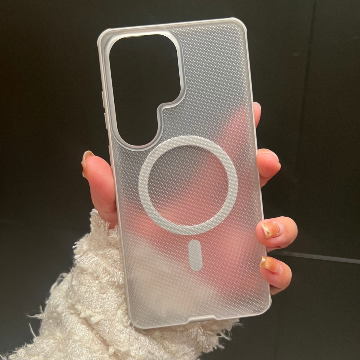 Singularity magnetic compatible Samsung phone case graphite black S26 Ultra matte S24 Ultra semi-transparent case mag