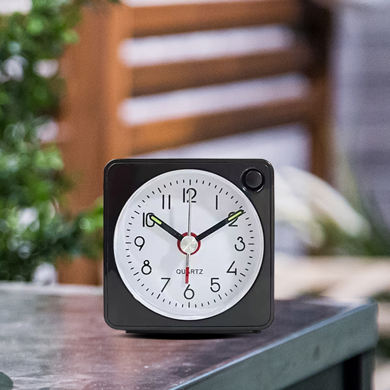 Travel Student Mini Alarm Clock, Bedside Alarm Clock Silent Clock, Pocket Clock