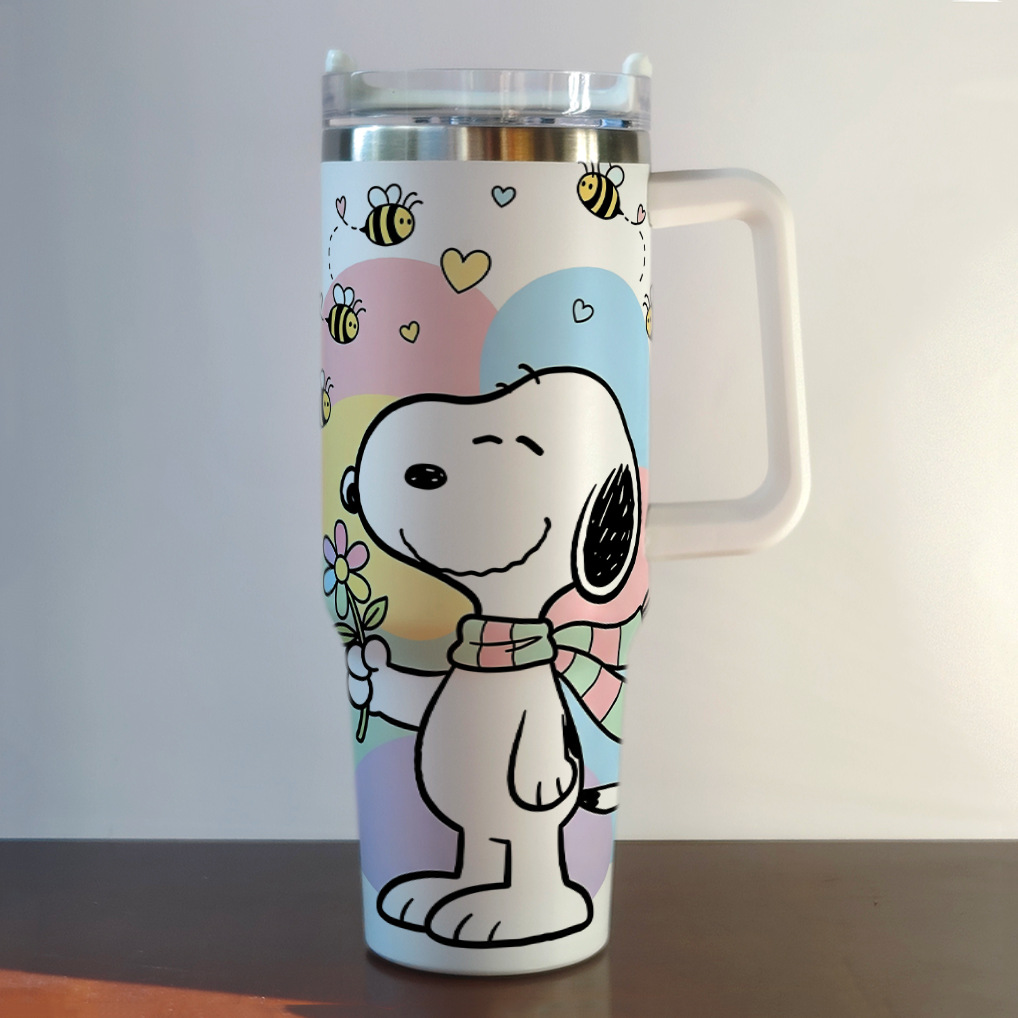 Stainless steel thermal cup Tumbler car cup 40OZ Snoopy large capacity car ice霸 cup