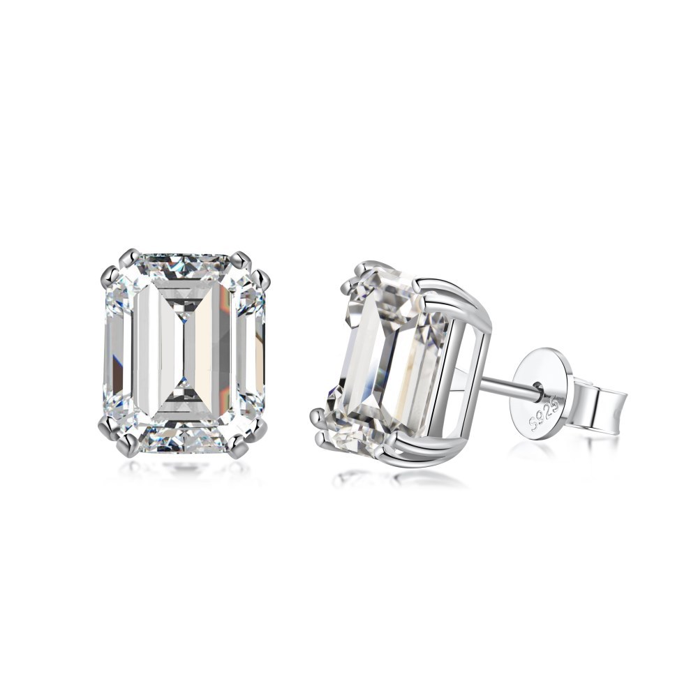 S925 sterling silver ear studs for women, small high-carbon diamond 5A grade zircon earrings ear accessories
