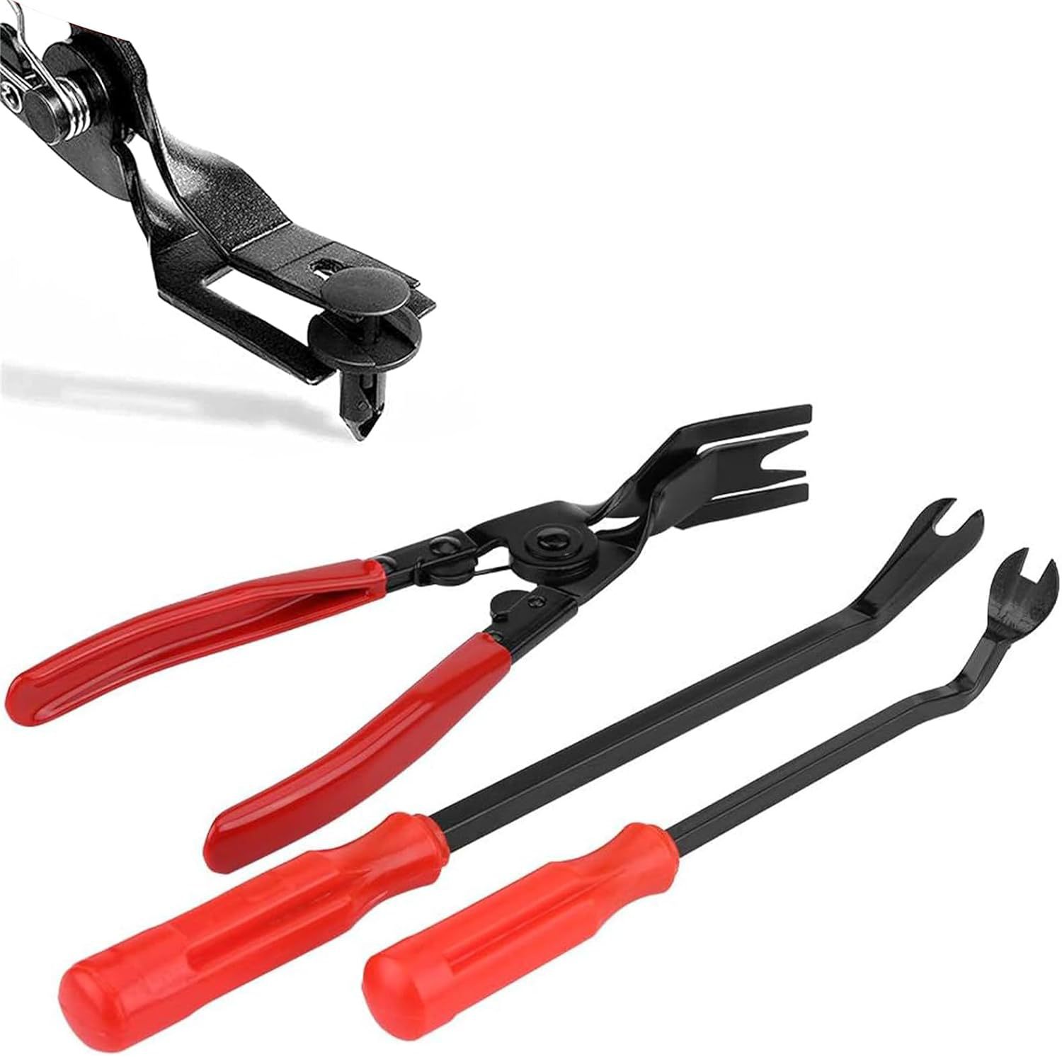 Automotive Tool Lamp Pliers Glue Clip Screwdriver 3-Piece Plastic Clip Removal Car Downward Press Glue Clip Pliers