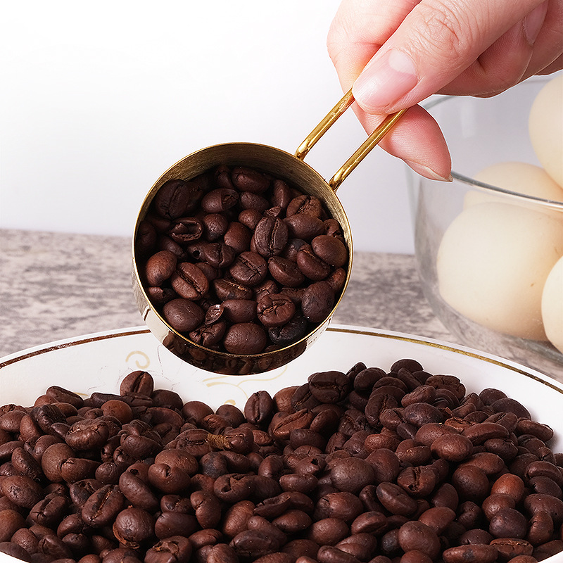 Milliliter Stainless Steel Measuring Cup and Spoon Set Seasoning Measuring Spoon Gold Titanium Plating Baking Set Measuring Cup Scale