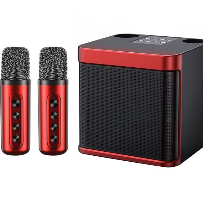 YS203K Karaoke Bluetooth Speaker Wireless Dual Microphone KTV All-in-One Machine Home Outdoor 203 Bluetooth Speaker