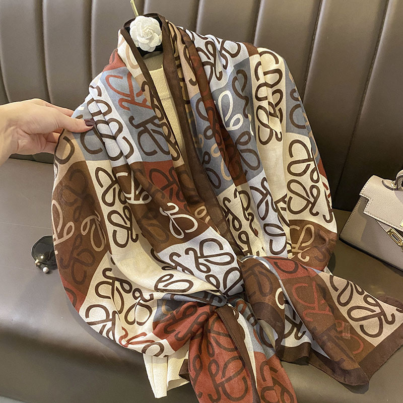 Scarf, thin gauze scarf, cotton-linen scarf for women, autumn and winter long gauze scarf, summer sunscreen shawl dual-use