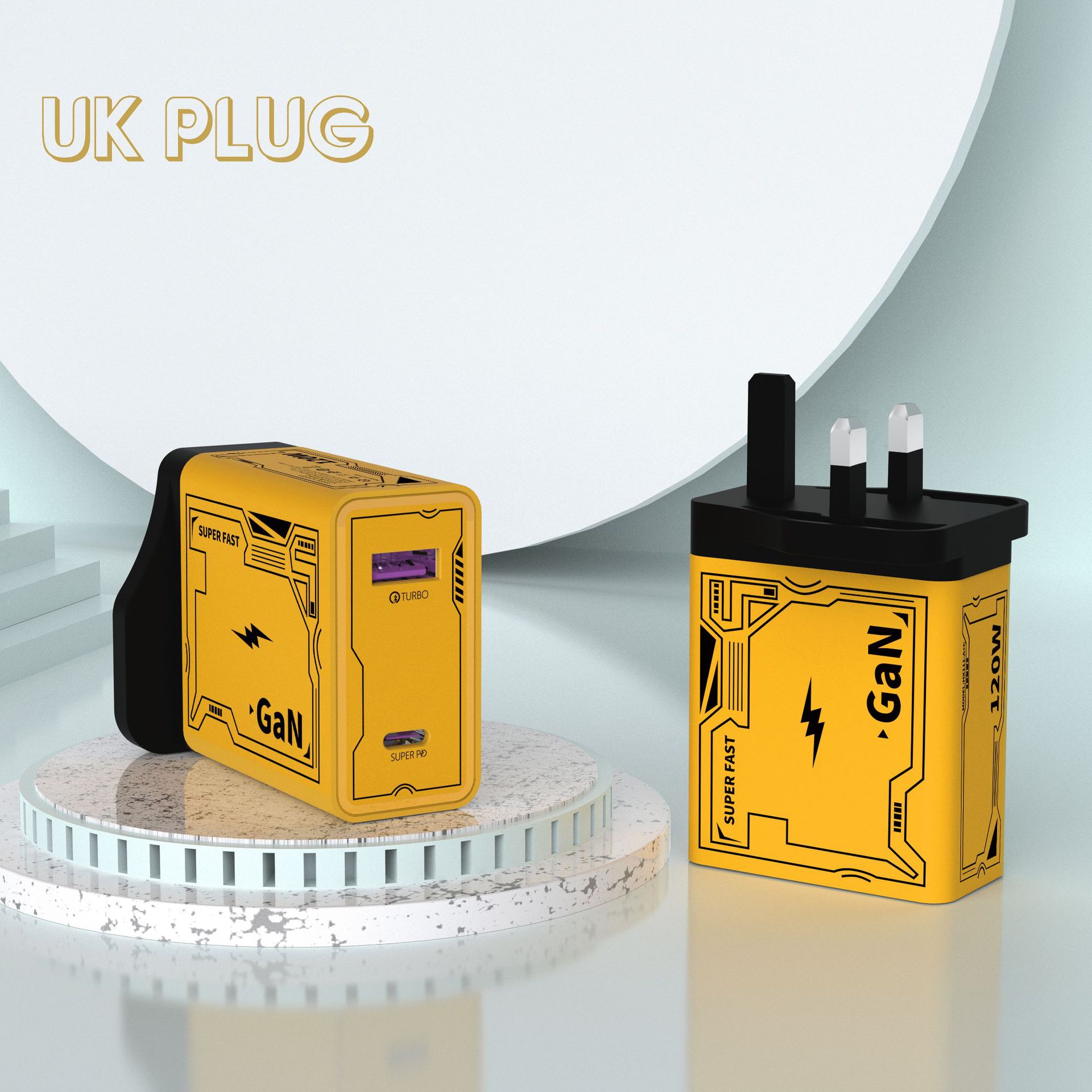Bumblebee TYPE-C+USB Phone GaN Protocol Power Bank Fast Charger PD+USB Charging Head