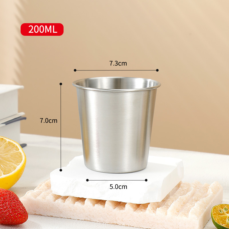 304 stainless steel beer mug logo water cup custom mouthwash cup single layer milk tea coffee cup camping outdoor cup