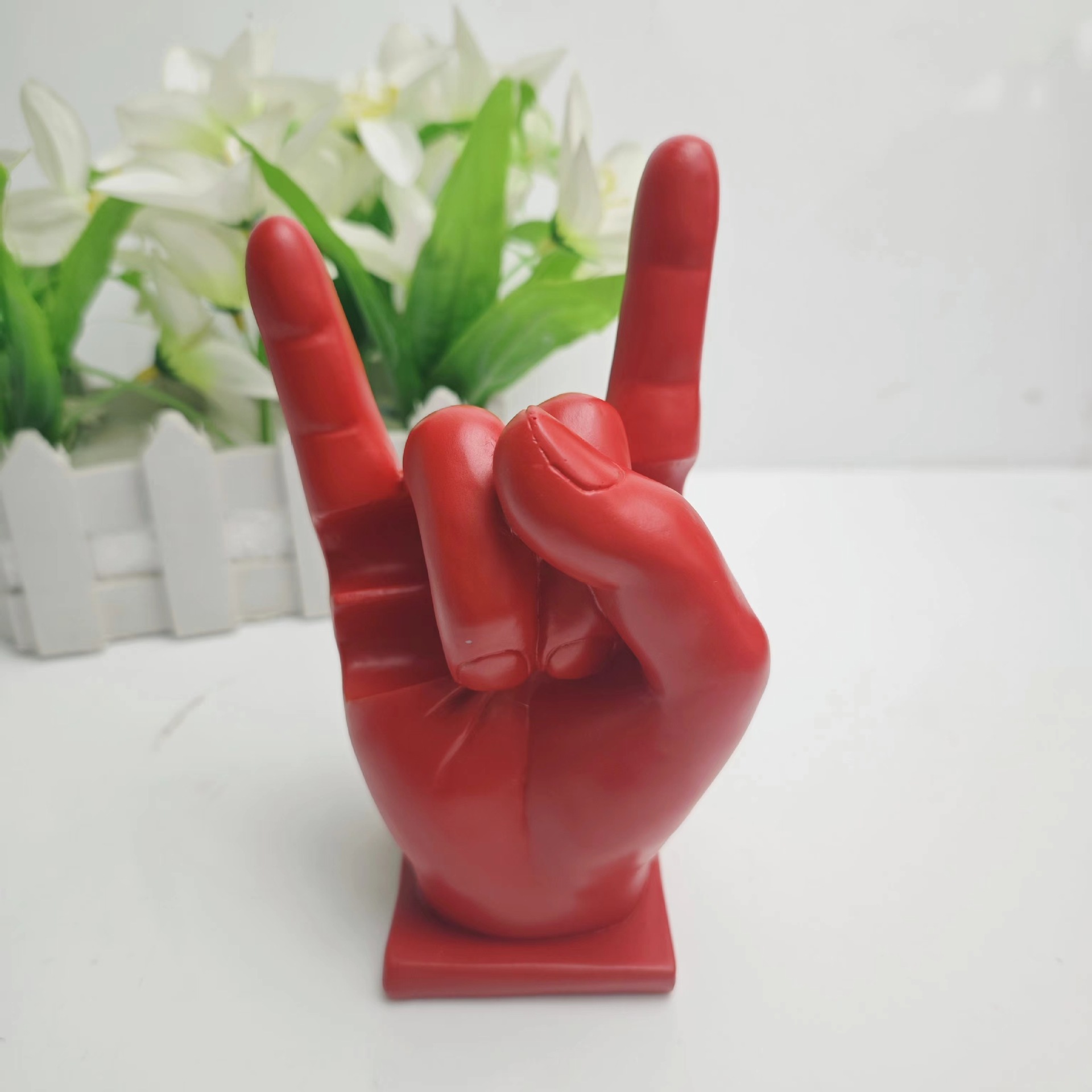 2025 New Drummer Hanging Middle Finger Resin Ornament Stand