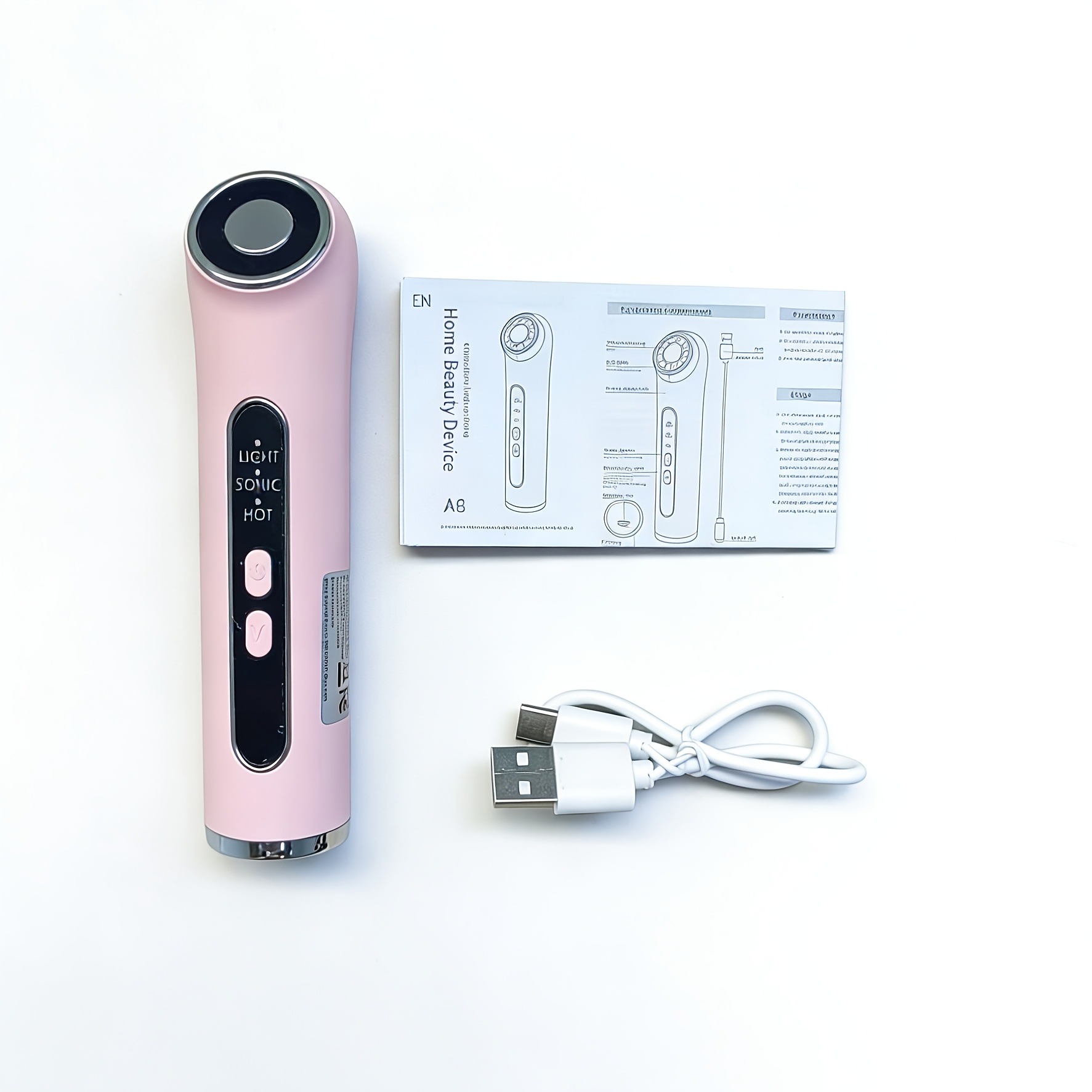 Beauty device facial massage ice compress导入仪 red light skin rejuvenation lifting and firming exclusive supply