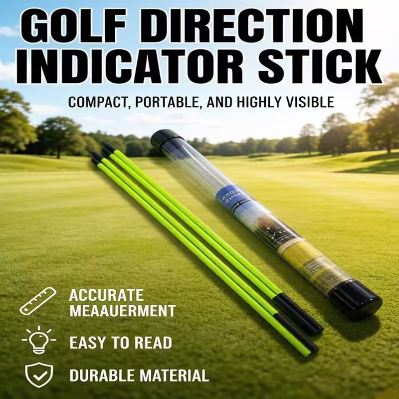 Golf direction indicator rod folding practice rod 3-fold 2-fold putter indicator rod