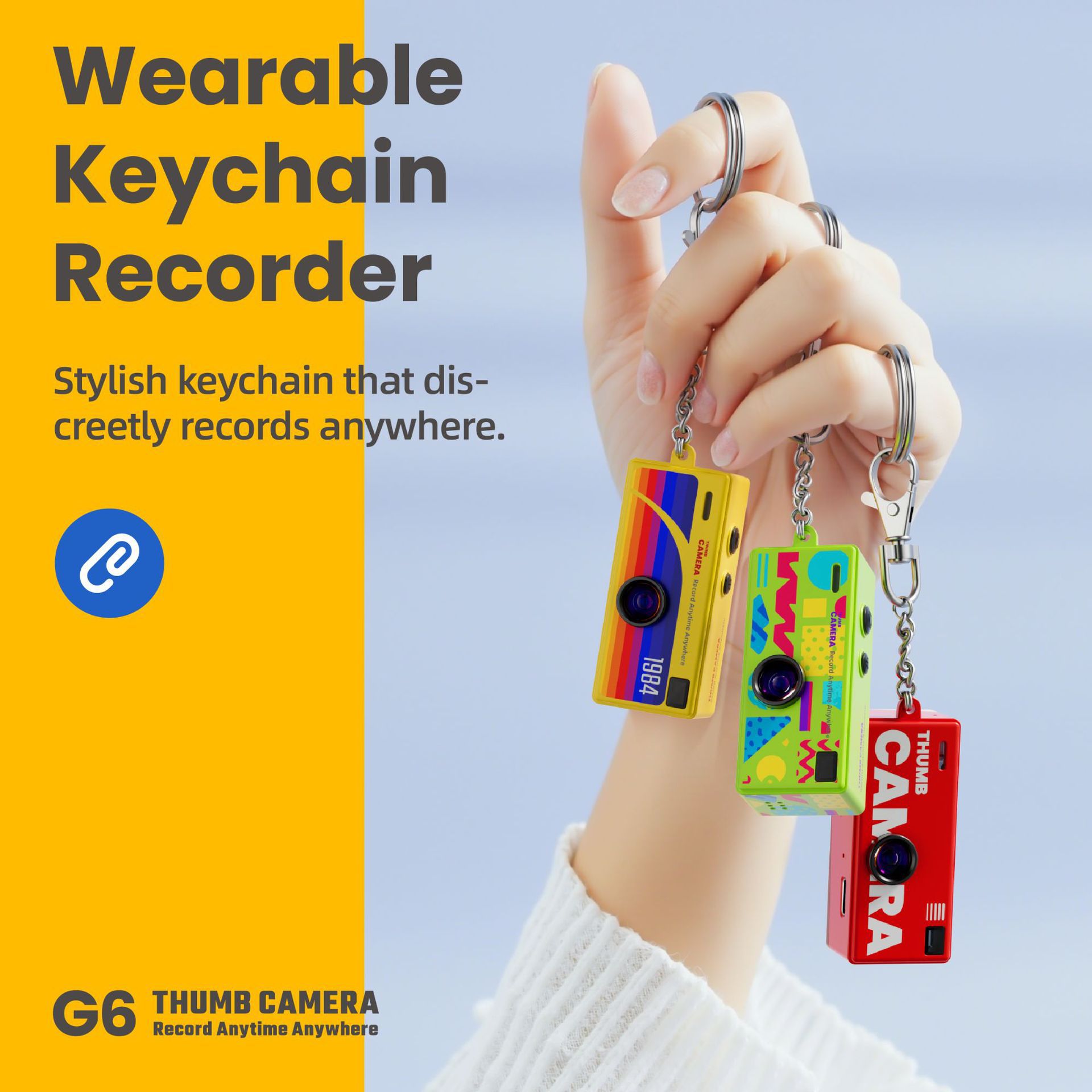 G6 thumb mini camera student party outdoor sports camera video recording children's pocket camera