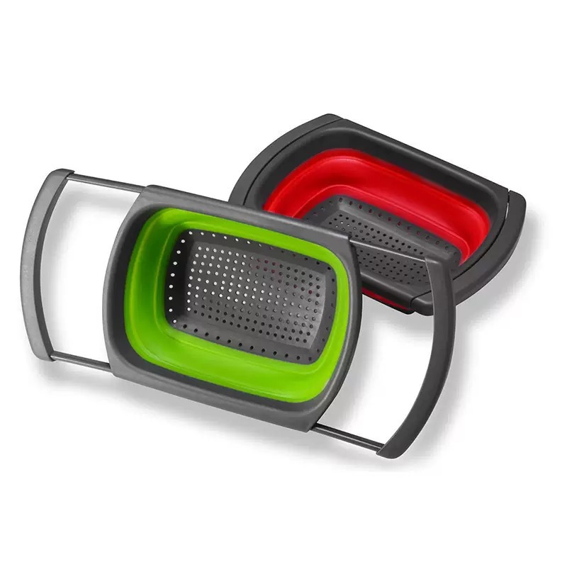 Foldable cutting board, expandable drain basket, square vegetable washing basket, household fruit basket, kitchen tool