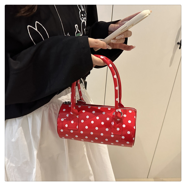 2026 New Handbag Cute Polka Dot Commuter Bag Women Boston Handbag