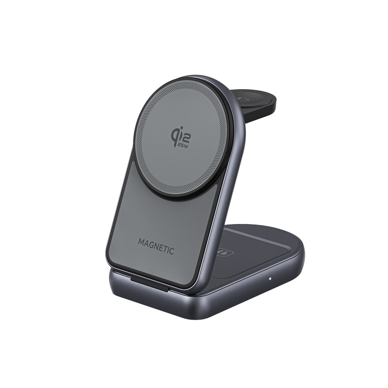 Wireless Charger Electronics New Product Qi2.2 Magnetic Foldable 3-in-1 Wireless Charger Fast 25W