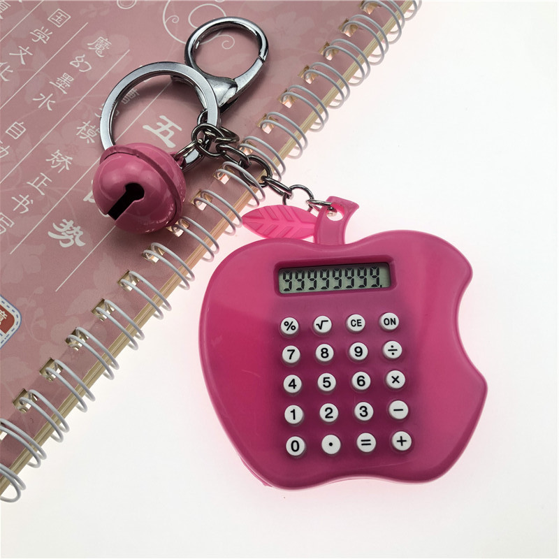 Cartoon Apple Mini Ultra-Thin Button Battery Cute Calculator Portable Computer Handy Calculator