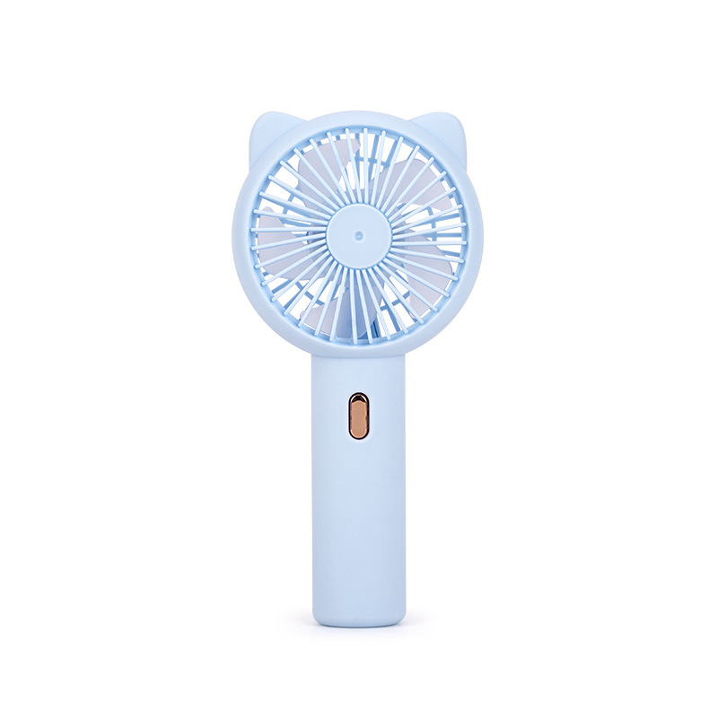 Handheld Mini Cartoon Cat Ear Small Fan USB Charging Student Desktop Outdoor Portable Fan Gift