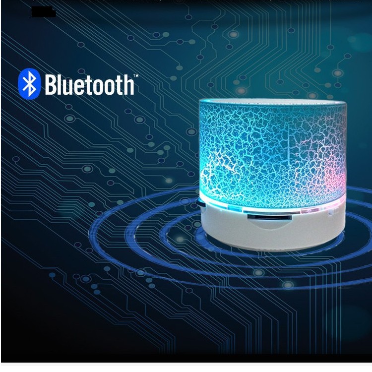 New Mini Crack Bluetooth Audio Portable Card Subwoofer Noise Reduction LED Glowing Wireless Speaker Gift