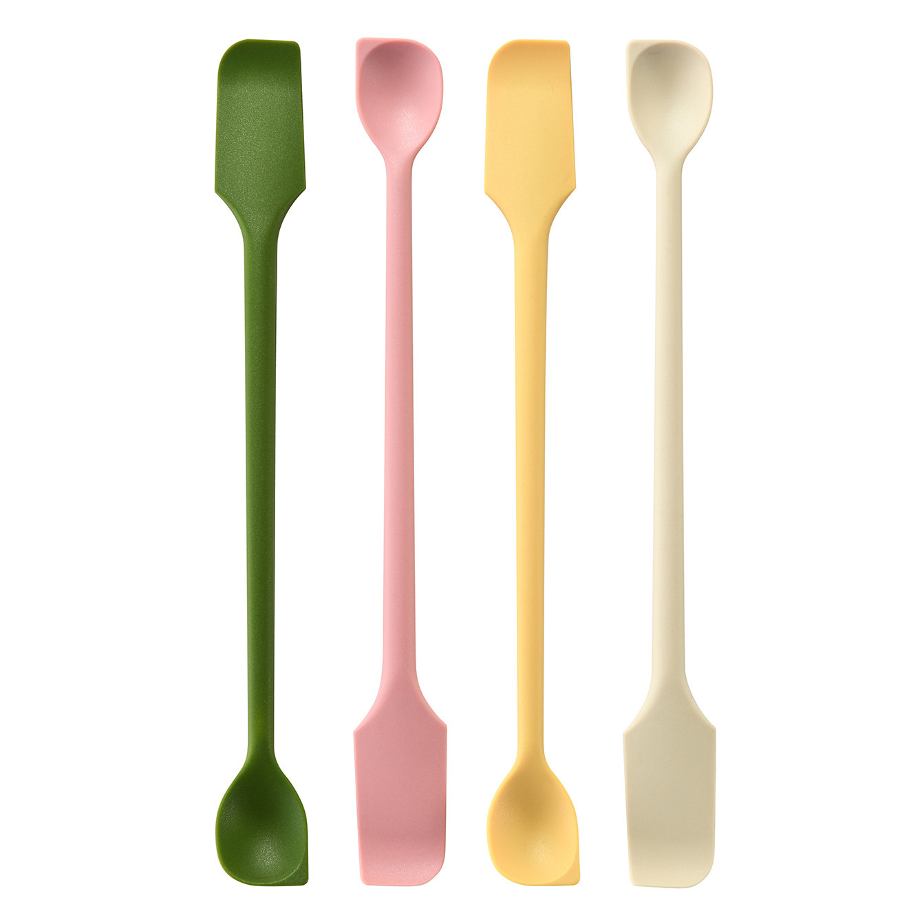 Silicone Scraper Jam Spatula Double-Ended Jam Scraper Spoon Household Kitchen Double-Ended Stirring Spoon Small Spoon