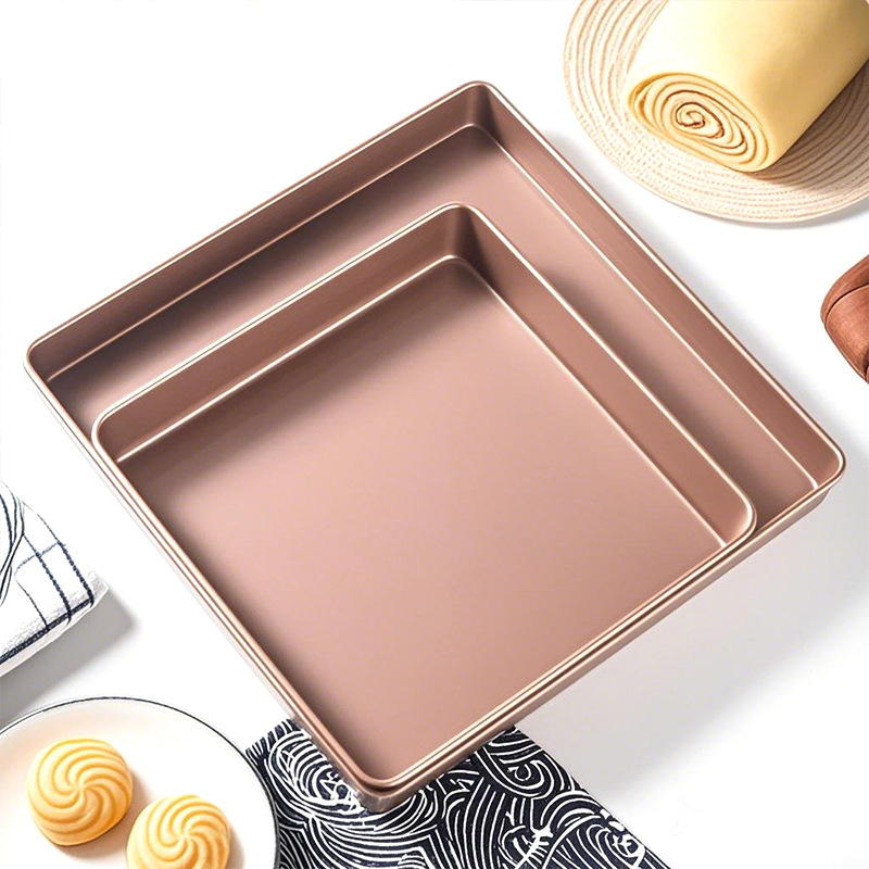 Thickened square home baking pan cake roll nougat biscuit baking mold oven use non-stick 28*28CM