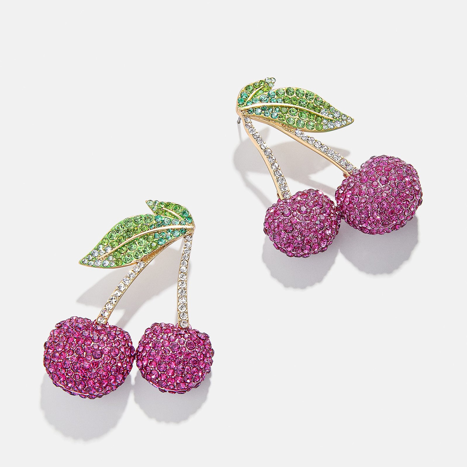 Summer Beach Fruit Series Earrings Watermelon Lemon Cherry Peach Pineapple Vacation Full Diamond Earrings