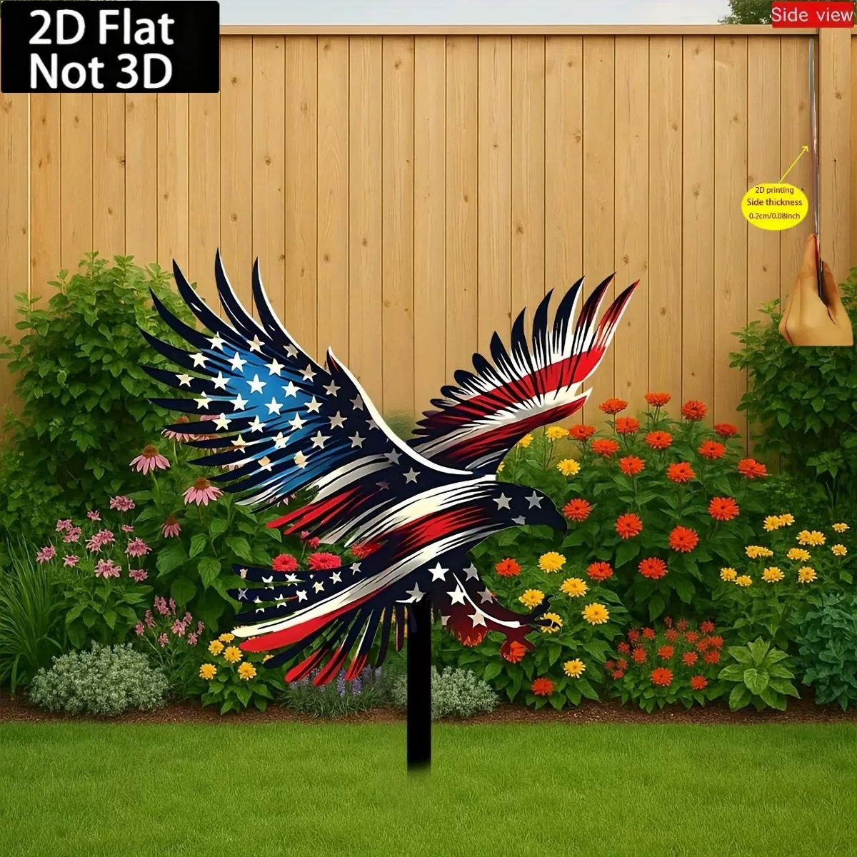 New USA Independence Day Eagle Garden Metal Ground Insert Decoration Holiday Decoration Home Ornament