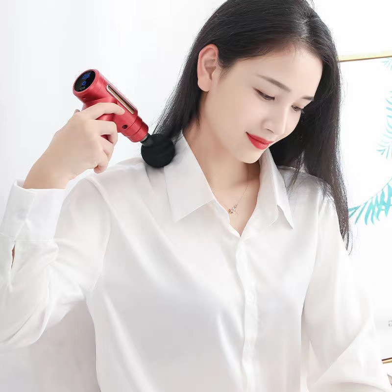 Fascia gun mini portable fitness muscle relaxation cervical massager fascia gun