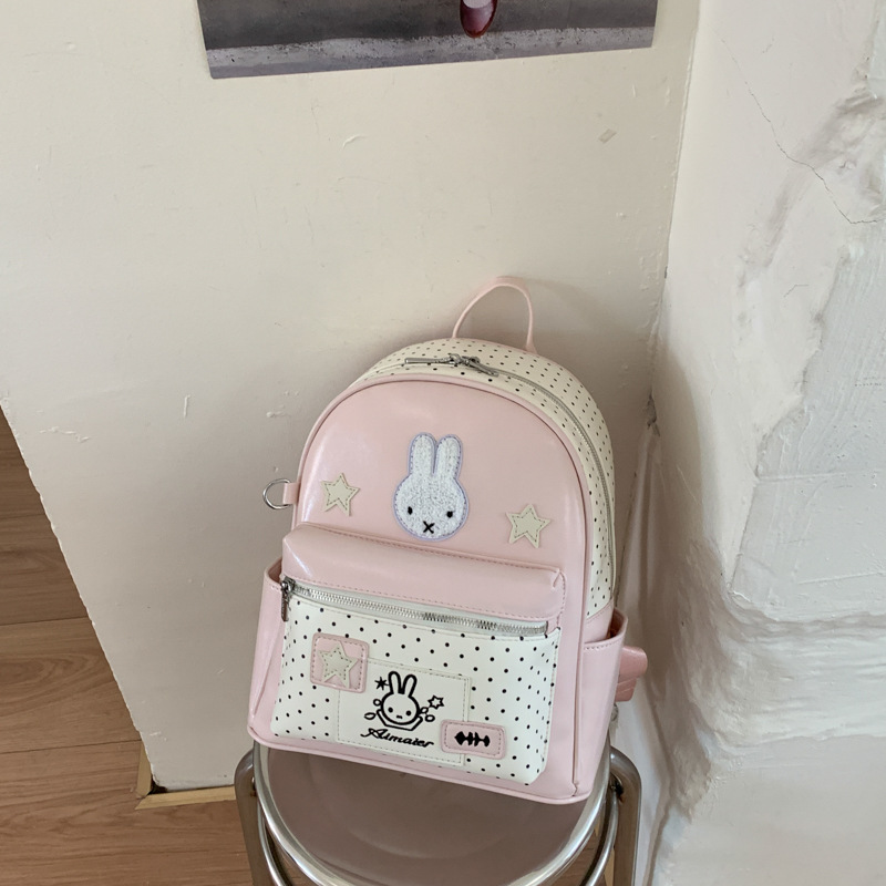 Cute Polka Dot Miffy Rabbit Backpack 2026 New Casual Commute School Bag