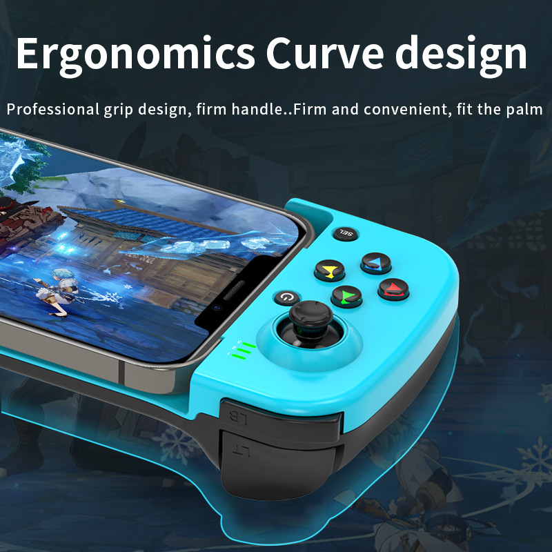 D3 Wireless Mobile Game Controller Bluetooth 5.0 Android iOS Direct Connect MFI Mobile Game Controller Stretch Game Controller