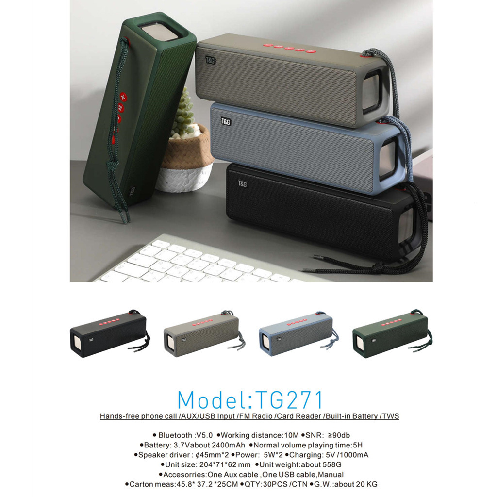 New TG271 Bluetooth speaker mini outdoor portable low bass TF card USB flash drive Bluetooth audio