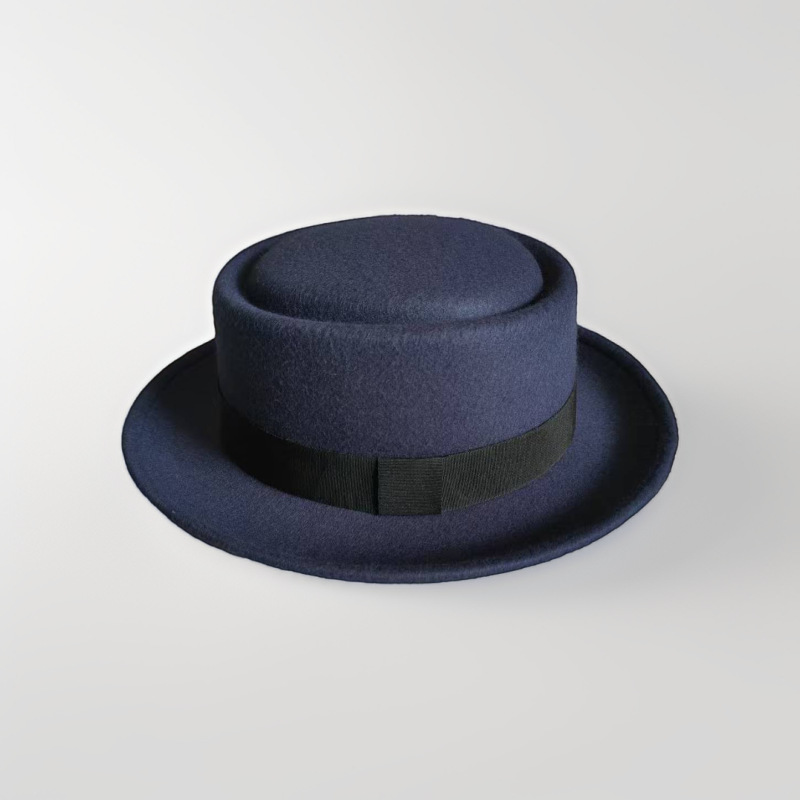2025 Autumn/Winter New Fedora Flat Top Flat Brim Decorative Hat Franchise