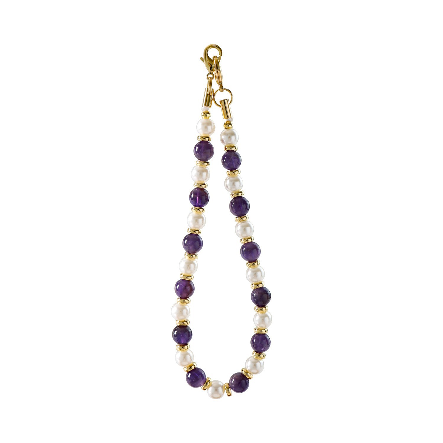 Natural Semi-precious Stone Beaded Phone Lanyard Cat's Eye Anti-loss Pendant Phone Chain for Men and Women