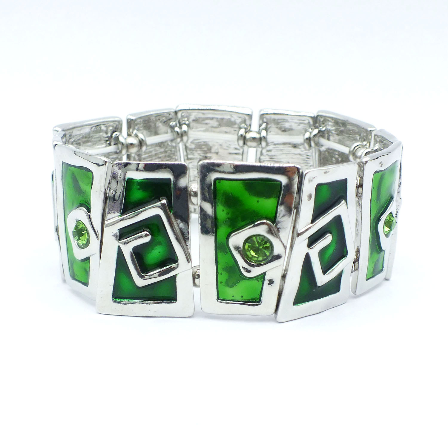 S95 Accessories Vintage Enamel Color Bracelet Oil Drop Spiral Elastic Bracelet