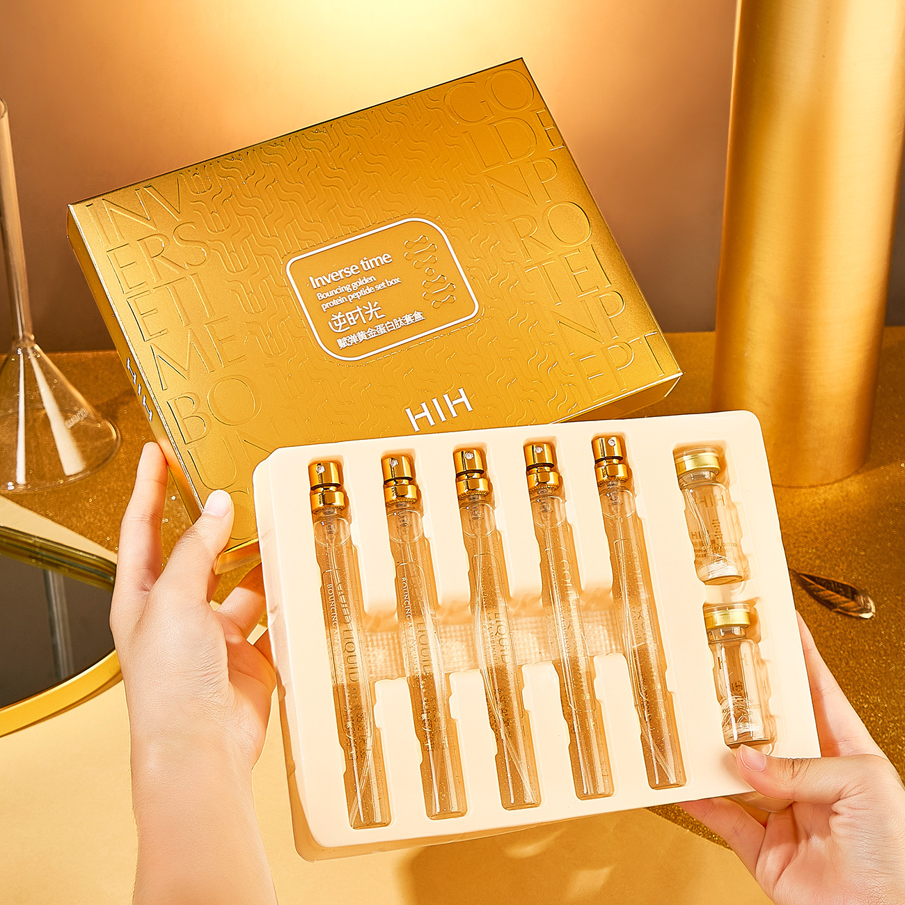 HIH Gold Protein Thread Lifting Hydrating Skin Care Beauty Salon Gold Protein Thread Lift