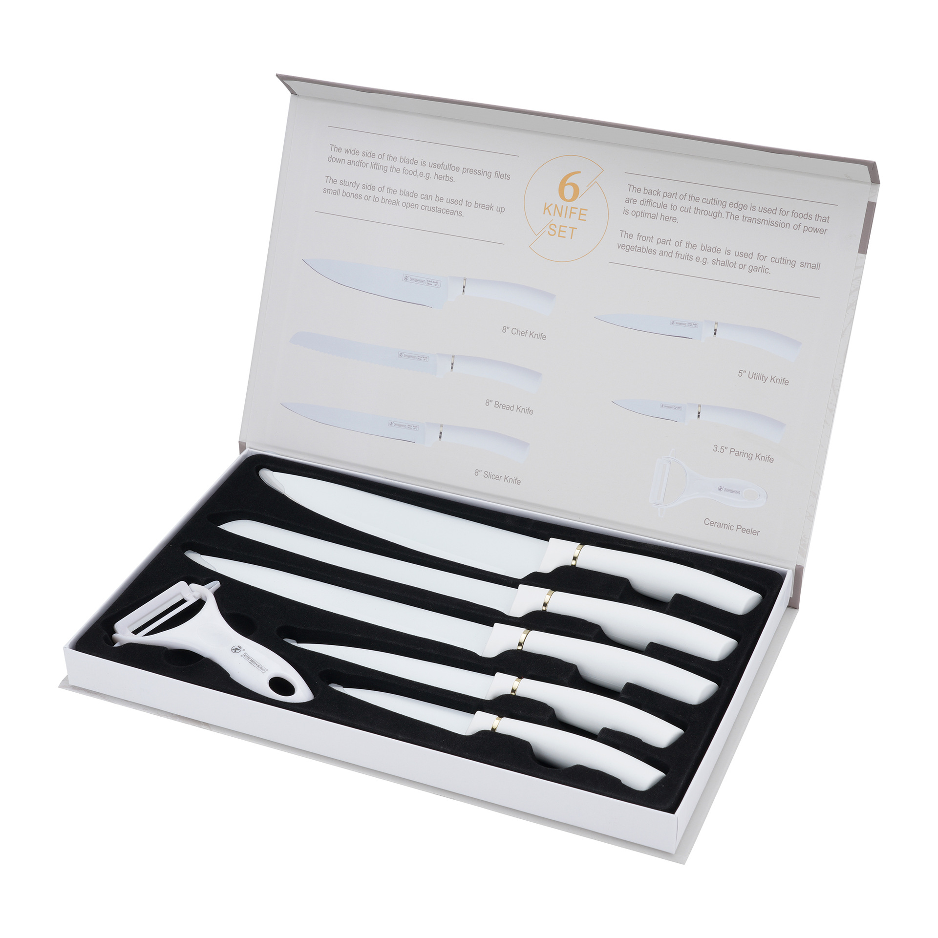 Stainless Steel Knife Set Kitchen Knives Household Vegetable Knife Chef Knife Fruit Knife Six-Piece Set