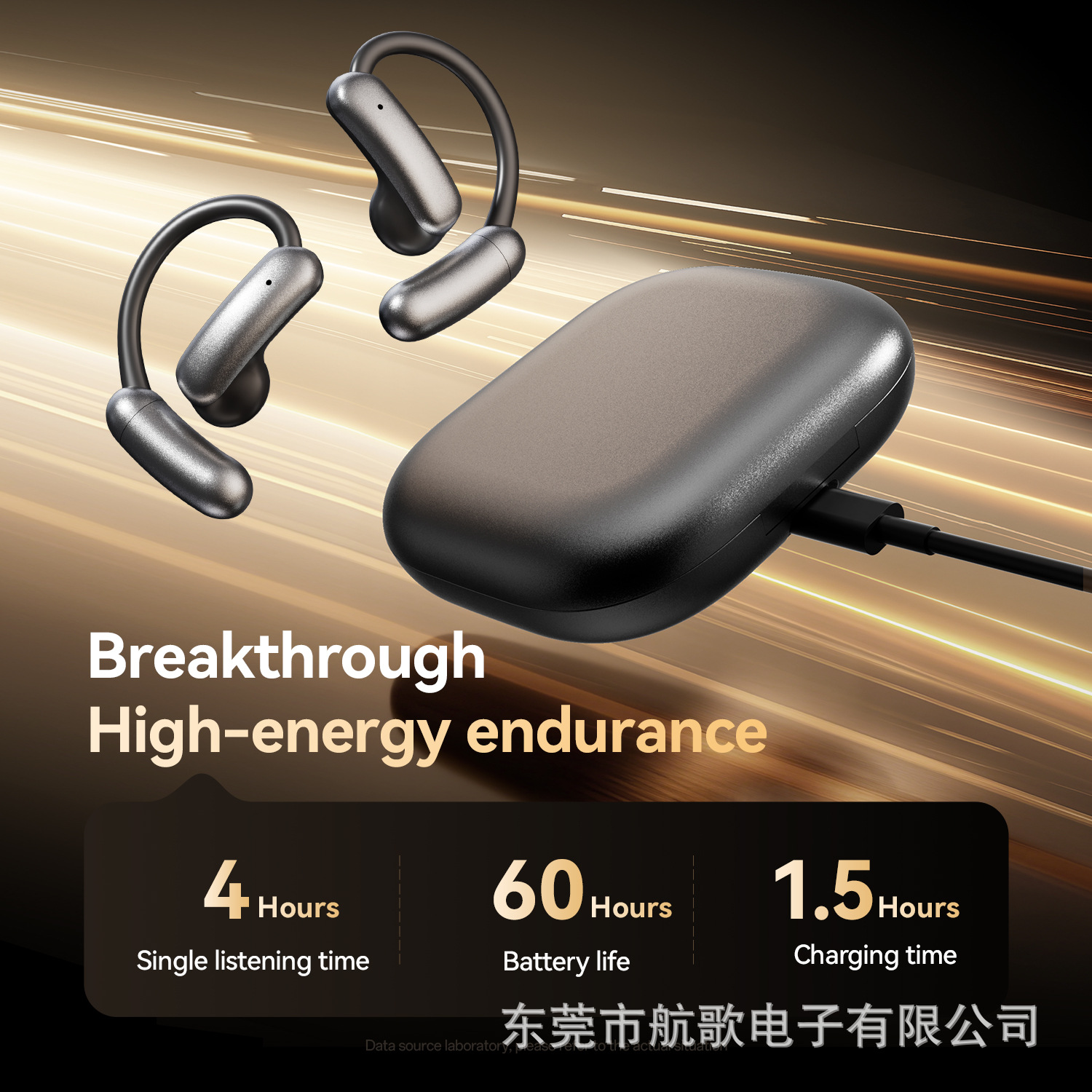 Detachable replaceable battery Bluetooth earphones M143 wireless OWS ear-hook earphones open large battery long battery life earphones